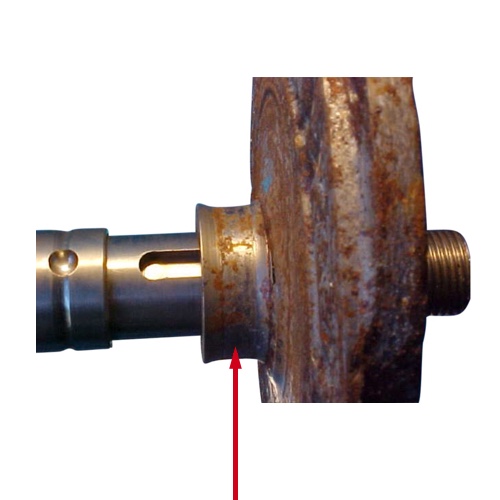 A red arrow pointing to Flygt Pump Standard Impeller