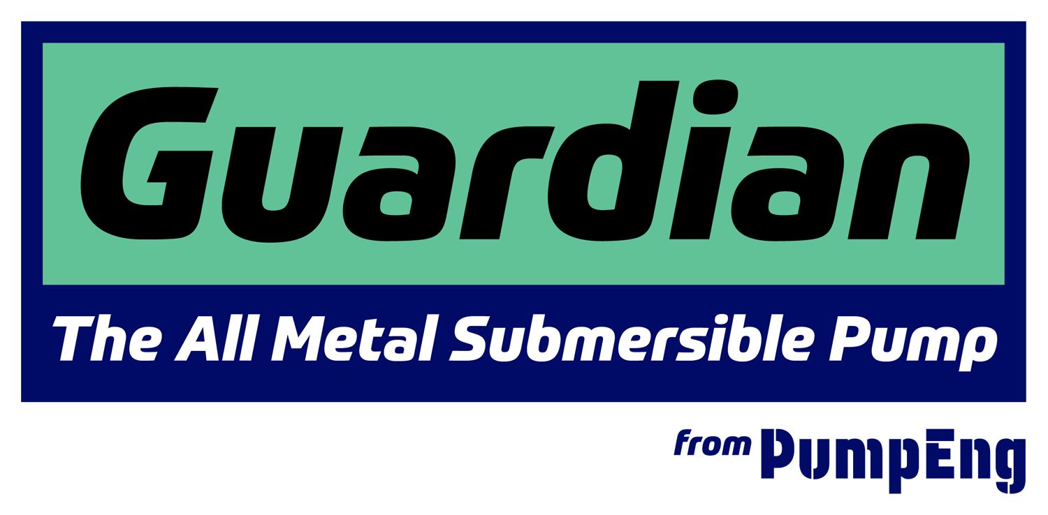 Guardian logo, the all metal submersible pump for underground mine dewatering