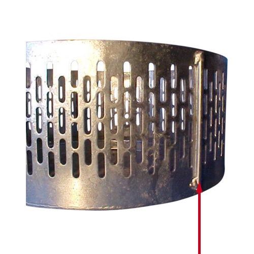 A red arrow pointing to PumpEng Heavy Duty Suction Strainer