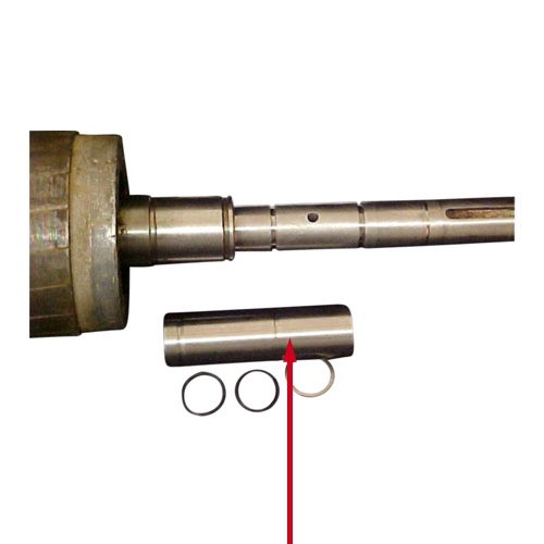 PumpEng Rotor Shaft Sleeve A red arrow pointing to PumpEng Rotor Shaft Sleeve