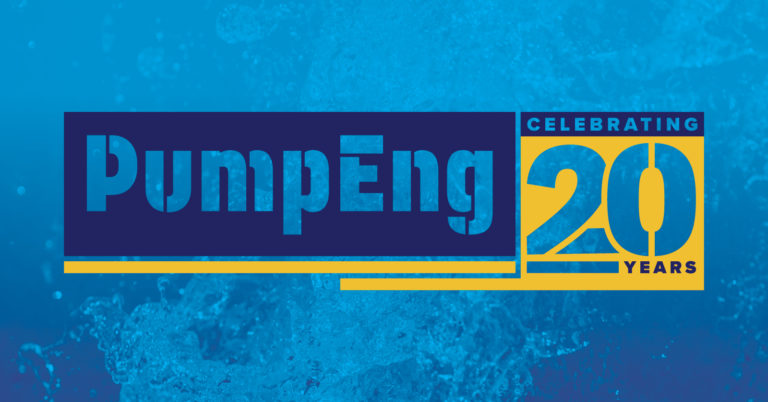 PumpEng 'Celebrating 20 years' logo