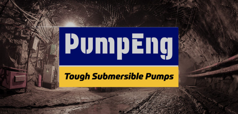 PumpEng logo on underground mine background