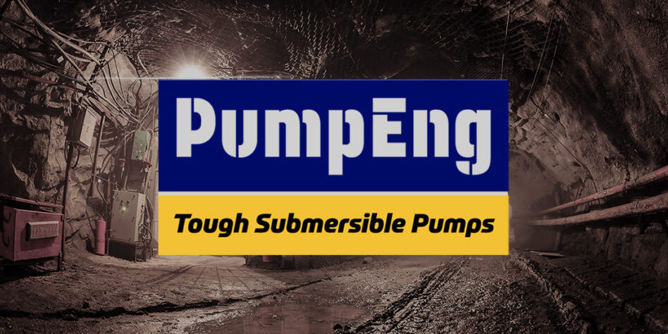 PumpEng logo on underground mine background